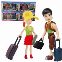 Kit Bonecos Blocos de Montar com 10 Peças Viagem e Diversão