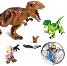 Kit Bonecos Blocos De Montar Dinossauros T-Rex Brown - Mega Block Toys