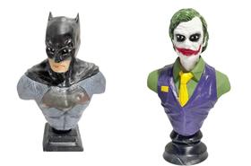 Kit Bonecos Busto Batman e Coringa15cm 500g Resina Kit Bonecos Busto Batman e Coringa15cm 500g Resina