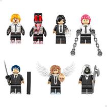 Kit bonecos chainsaw man motoserra denji makima aki manga bloco de montar