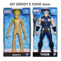 Kit Bonecos De Ação Thor E Groot 25cm Marvel Avengers Hasbro