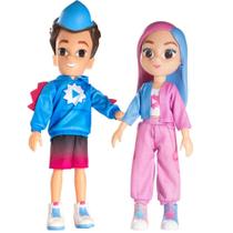 Kit Bonecos Dudu e Carol 26cm Youtubers Original Rosita