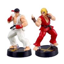 Kit Bonecos Game Street Fighter Personagens Ken e Ryu 9cm