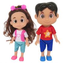 Kit Bonecos Maria Clara e JP 15Cm