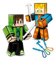 Kit Bonecos Mine Lopers E Cadres Youtubers 25cm 2un Craft