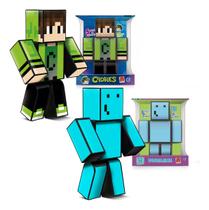 Kit Bonecos Minecraft Problems E Cadres Youtubers 35cm 2un