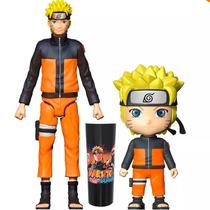 Kit Bonecos Naruto Uzumaki Shippuden E Chibi Mangá Brinquedo Menino e Menina Kz Play Elka com Copo do Peronagem de Presente Kit Bonecos Naruto Uzumaki Shippuden E Chibi Mangá Brinquedo Menino e Menina Kz Play Elka com Copo do Peronagem de Presente