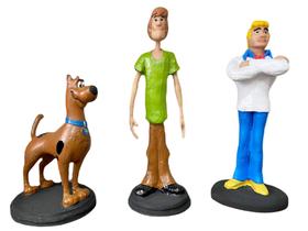 Kit Bonecos Salsicha Scooby-Doo e Fred em Resina 20cm