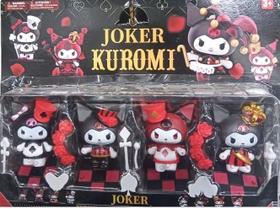 Kit Bonecos Sanrio Poker Kingdom Series Kuromi Escuridão Figura Joker Coleção Modelo Decoração