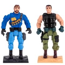 Kit Bonecos SOS Commandos Cronos VS Shark Articulados - Gulliver