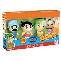 Kit Bonecos Sr Madruga/Popis/Chaves/Nhonho - Lider Brinquedo Kit Bonecos Sr Madruga/Popis/Chaves/Nhonho - Lider Brinquedo