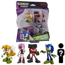 Kit Bonecos Tails, Knuckles Pirata Rose, Sonic Candide 34240