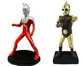 Kit Bonecos Ultraman e Spectreman em Resina 23cm Ultraman