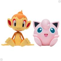 Kit Bonecos Vinil Pokémon Chimchar e Jigglypuff - Sunny Brinquedos