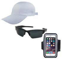 Kit Bonés Liso, Braçadeira Para Celular E Oculos De Sol Feminino, Masculino, Esportivo Para Corrida, Caminhada, Ciclismo - ODELL VENDAS ONLINE