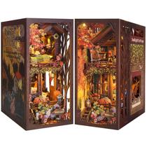 Kit Book Nook ETKVR Twilight Cottage com luzes LED e capa protetora contra poeira