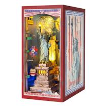 Kit Book Nook GATTLELIC Estátua da Liberdade Miniatura DIY
