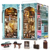 Kit Book Nook MiniCity Hemingway House com luz LED e capa protetora contra poeira