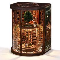 Kit Book Nook Rotbackmin DIY Biblioteca Miniatura com LED Kit Book Nook Rotbackmin DIY Biblioteca Miniatura com LED