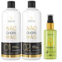 Kit Borabella Progressiva Não Chore Mais 2x1 Litro + Oleo Argan 60ml