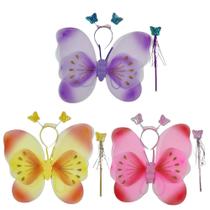 Kit Borboleta Com Asa Tiara e Varinha