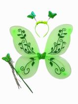 Kit Borboleta Fada Fadinha Infantil Festas Carnaval Halloween Asa Tiara Varinha