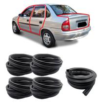 Kit Borracha 4 Portas e Mala Chevrolet Corsa Sedan 1995 a 2016 Borrachauto