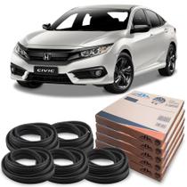Kit Borracha 4 Portas E Porta Malas New Civic 2007 Em Diante