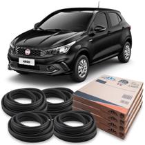 Kit Borracha 4 Portas Guarnição Fiat Argo 2017 Em Diante