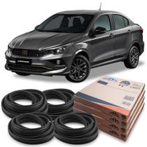 Kit Borracha 4 Portas Guarnição Fiat Cronos 2017 Em Diante