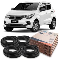 Kit Borracha 4 Portas Guarnição Fiat Mobi 2016 Em Diante