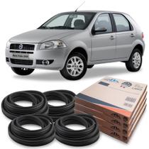 Kit Borracha 4 Portas Guarnição Fiat Palio 1996 Até 2011
