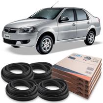 Kit Borracha 4 Portas Guarnição Fiat Siena 1996 Até 2016