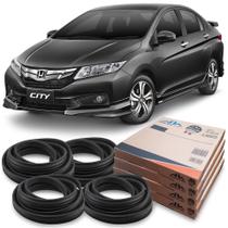 Kit Borracha 4 Portas Guarnição Honda City 2009 Em Diante