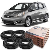 Kit Borracha 4 Portas Guarnição Honda Fit 2003 Em Diante - New Kar