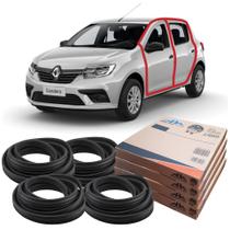 Kit Borracha 4 Portas Guarnição Sandero 2009 Até 2020
