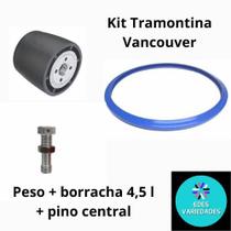 Kit borracha 4,5 litros peso e pino central Tramontina Vancouver