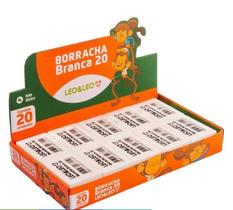 Kit Borracha Branca Escolar Nº20 Caixa C/20 Unidades