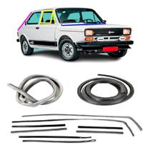 Kit Borracha Canaleta Com Pestana Capô E Porta Mala Fiat 147