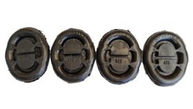 Kit Borracha Coxim Escapamento Gol G1 Quadrado 4 Peças