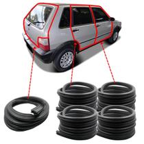 Kit Borracha de porta e Porta Mala Fiat Uno 1991 A 2009 Kit Borracha de porta e Porta Mala Fiat Uno 1991 A 2009