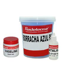 Kit Borracha De Silicone Azul C/ Catalisador + Vaselina