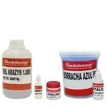 Kit Borracha De Silicone Azul + Resina Poliester Cristal