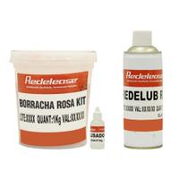 Kit Borracha De Silicone Rosa C/ Catalisador + Spray Redelub - Redelease