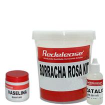 Kit Borracha De Silicone Rosa C/ Catalisador + Vaselina