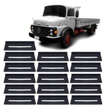 Kit borracha dobradiça porta mb 1113 2013 c/aba - 16 peças