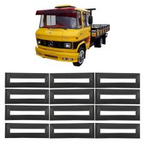 Kit borracha dobradiça porta mb 608 - 12 peças