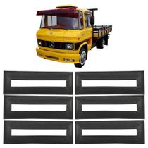 Kit borracha dobradiça porta mb 608 - 6 peças