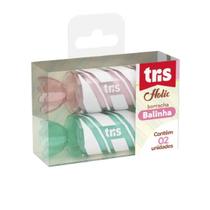 Kit Borracha Escolar Macia Balinha Tris Holic Com 2 Unidades