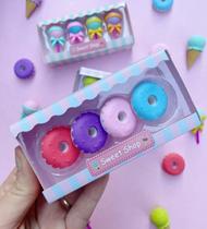 Kit Borracha fofa Fantasia Pirulito Sorvete Picolé Donuts